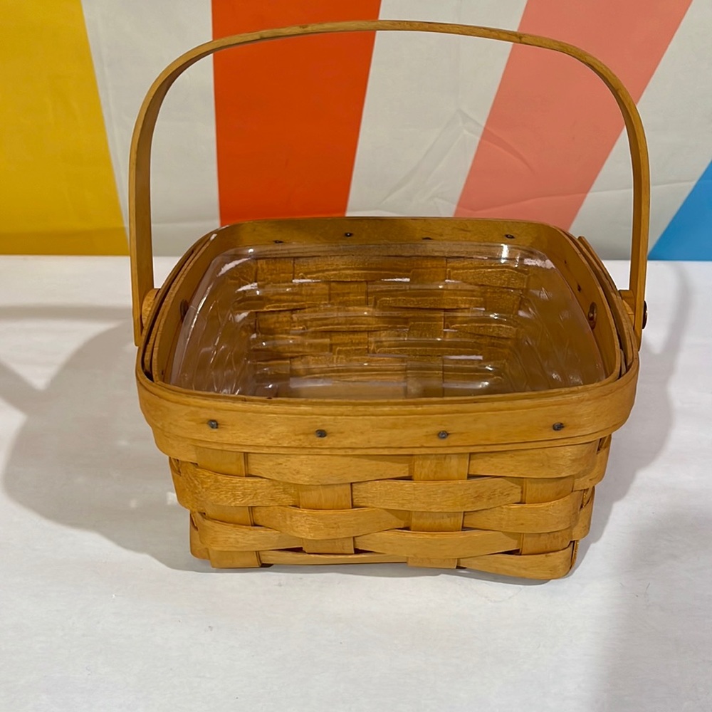 Longaberger square basket with handle